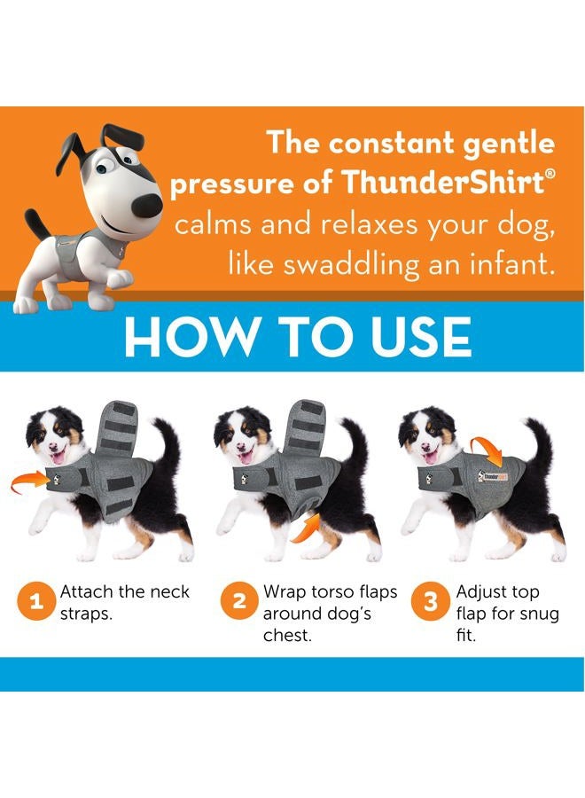 ThunderShirt جاكيت ثاندر شيرت الكلاسيكي للكلاب ضد القلق، رمادي فاتح، متوسط - Image 5